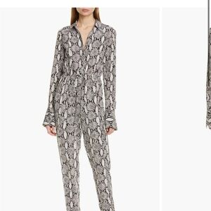 A.L.C. Kinney Snakeprint Silk Jumpsuit